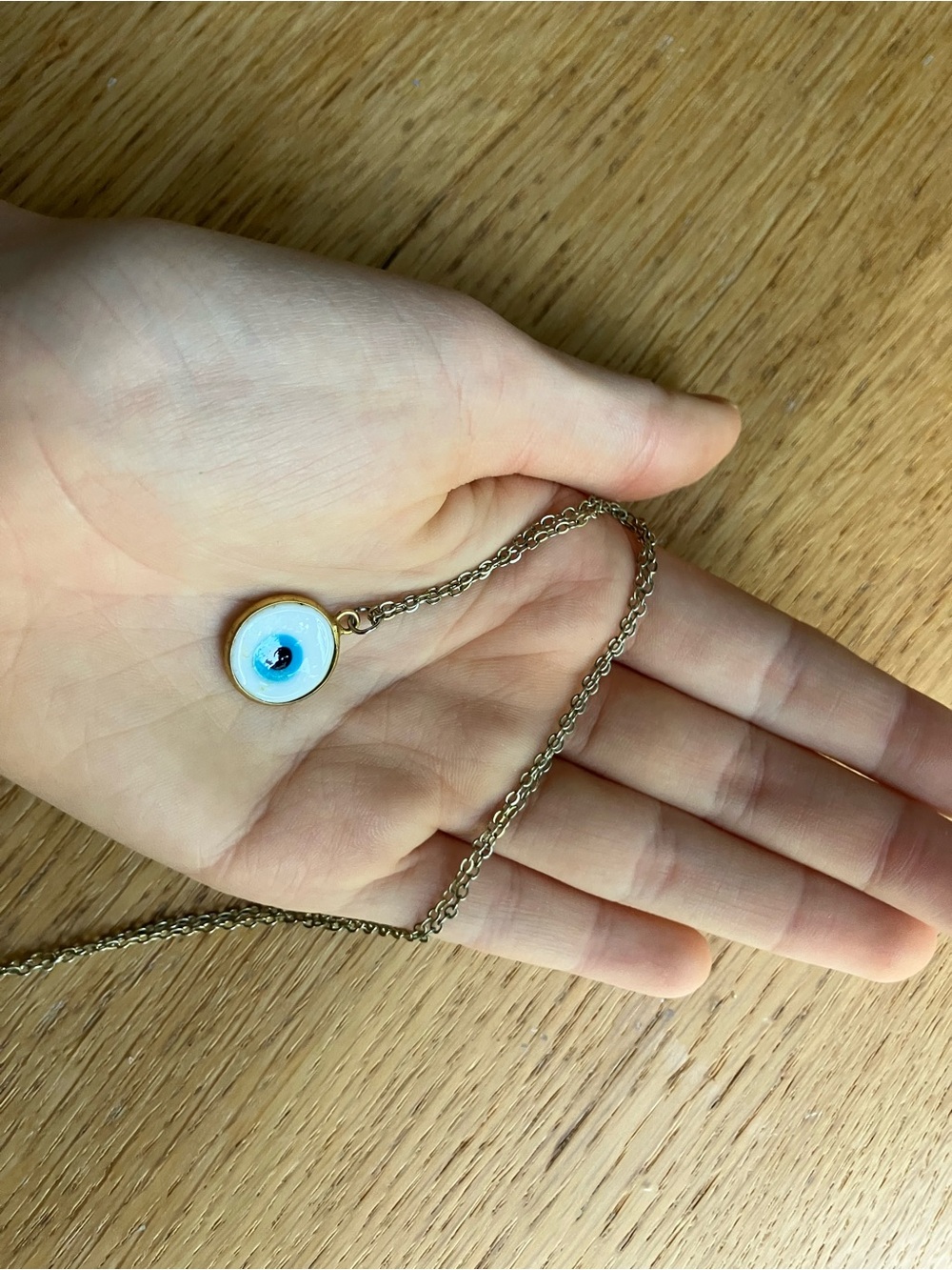 Blue Evil Eye Pendant Necklace